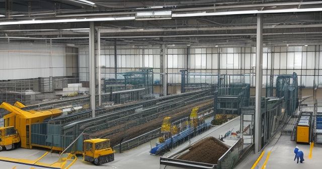 A factory closure concept with a potato processing plant in the background.