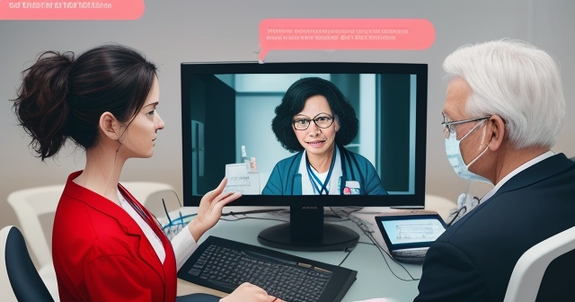 A diverse group of people using telehealth services on their devices