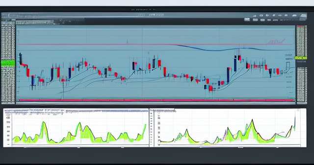 Illustrative depiction of trading volume and momentum indicators