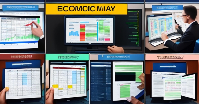A depiction of an economic calendar for trading analysis