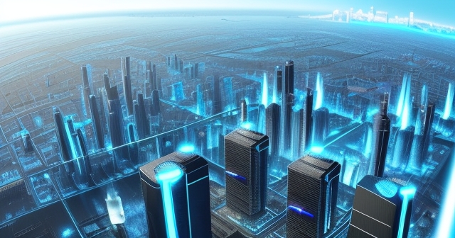 A futuristic city powered by hydrogen energy