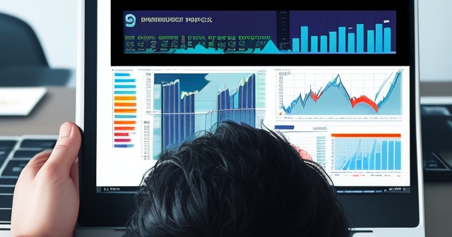 Graphs and charts showing growth trends in fintech.