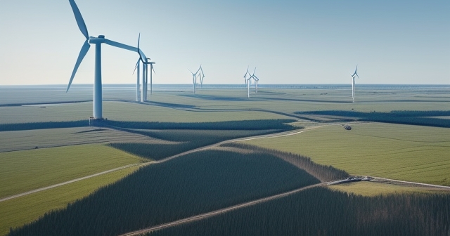 Close-up of Siemens Gamesa wind turbine