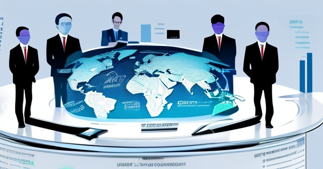 A trader analyzing global market trends