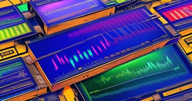 A vibrant stock market scene