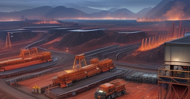 Serene view of a steel mill