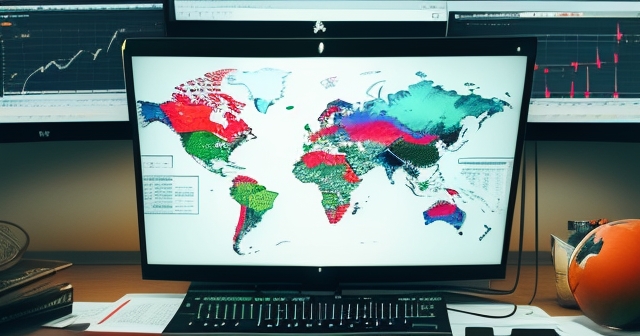 Global currency exchanges illustration