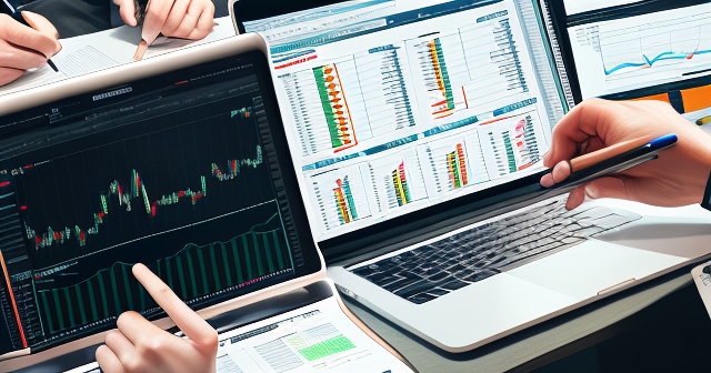 An illustration of bullish and bearish market trends