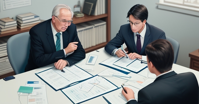 A father mentoring his son in finance