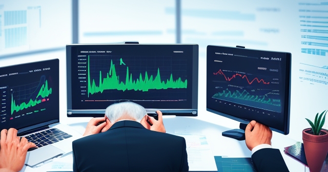 Financial analyst reviewing graphs