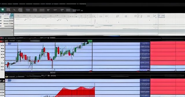 Trading chart showing flag pattern
