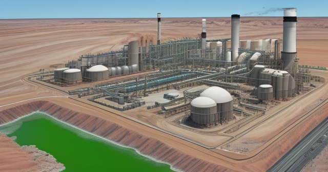 A scenic view of uranium mining processes.