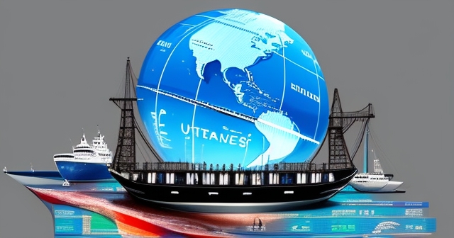 Illustrative globe showing US and UK connection