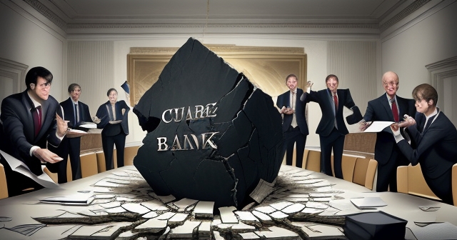 Visual of financial turmoil and chaos