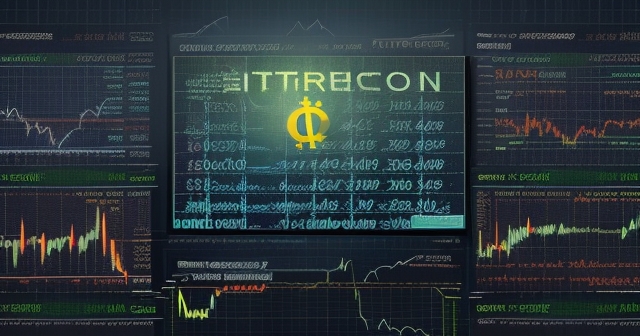 A bustling cryptocurrency exchange scene