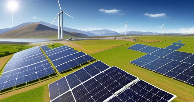 Wind turbines on scenic hills