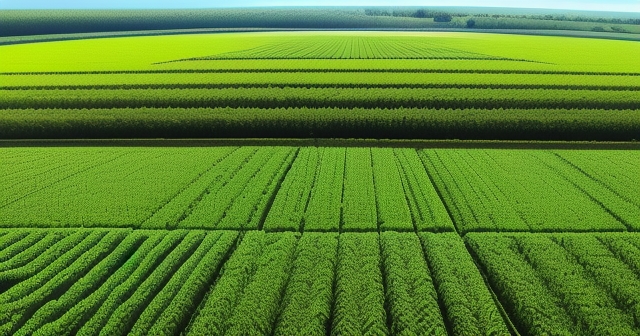 A futuristic farming technology setup