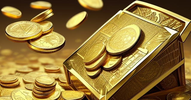 Golden scales balancing economic turmoil
