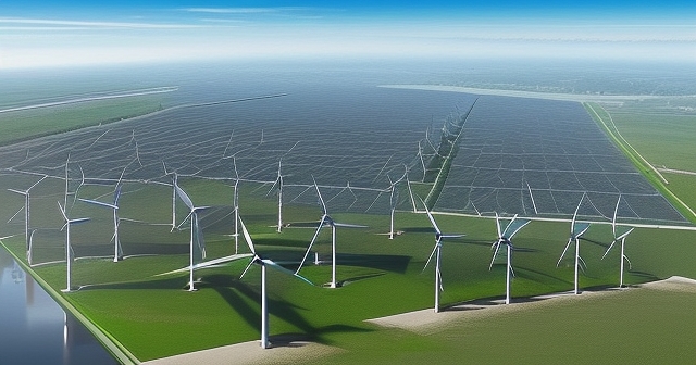 Wind turbines powering hydrogen plants