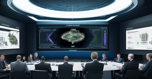 A dramatic scene depicting the Nvidia acquisition collapse