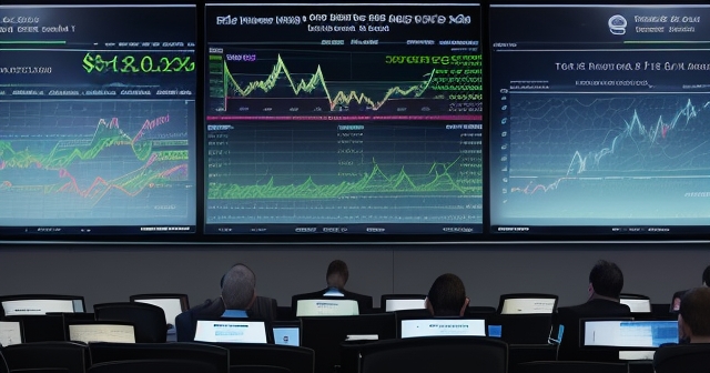 Investors watching stock price movements