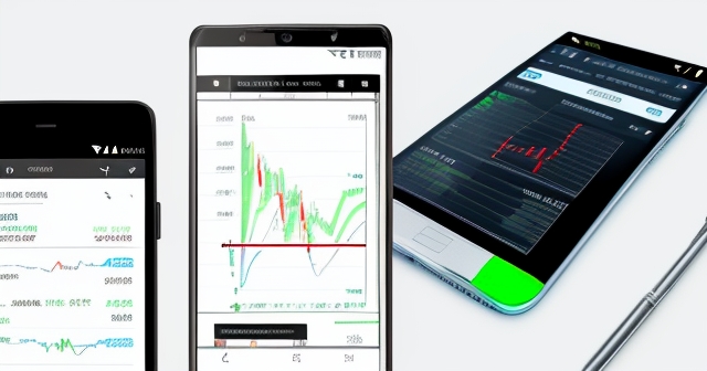 Person placing trades using mobile app.