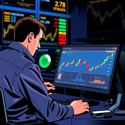 A focused trader navigating the fast-paced world of short-term trading.