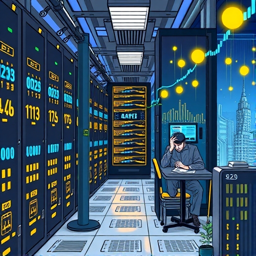 A dynamic stock market scene displaying dramatic fluctuations and investors analyzing data.