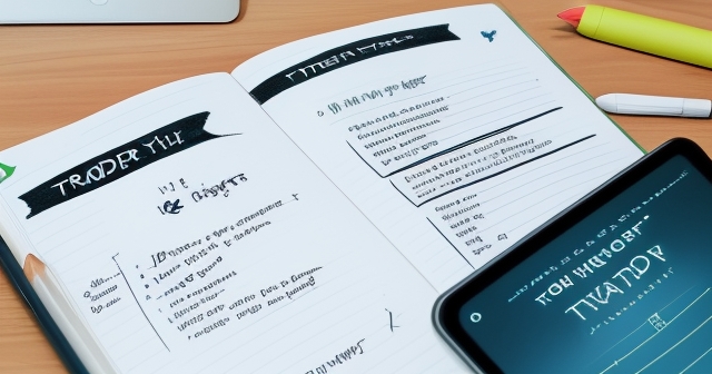 person journaling trades