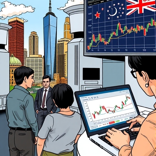 A person analyzing options contracts on a laptop with charts and graphs.