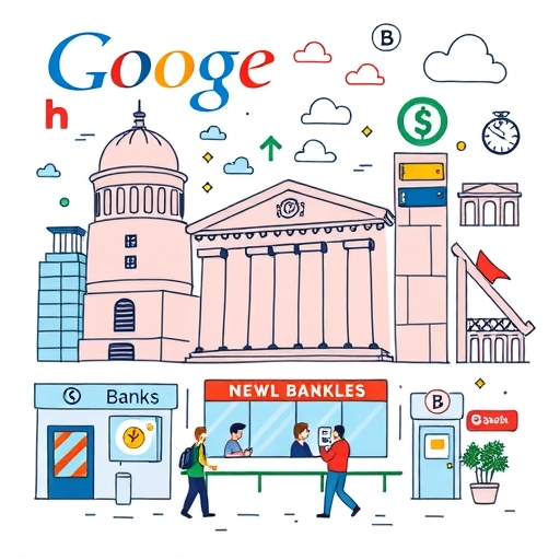 Illustration of digital banking transformation in UK.