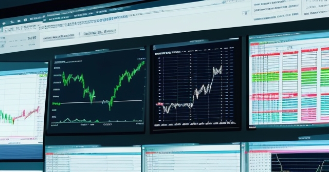 financial charts rising