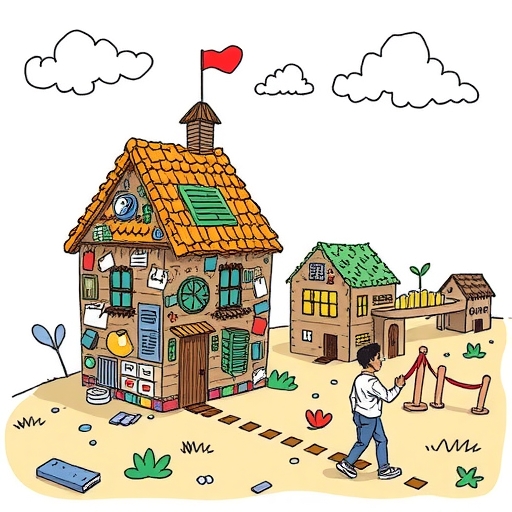 An investor navigating through a maze of various asset classes.