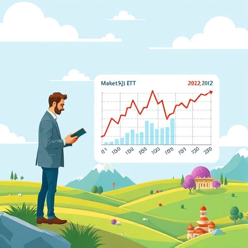 An investor studying market trends