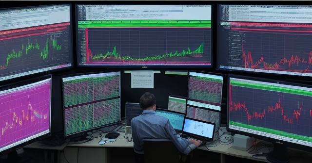 A visual metaphor of a bull and bear symbolizing market trends