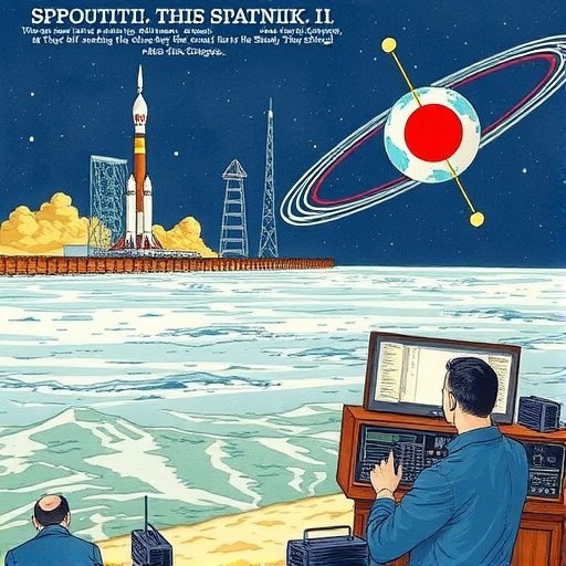 The United States citizens listening to the beeping signal of Sputnik on radios.