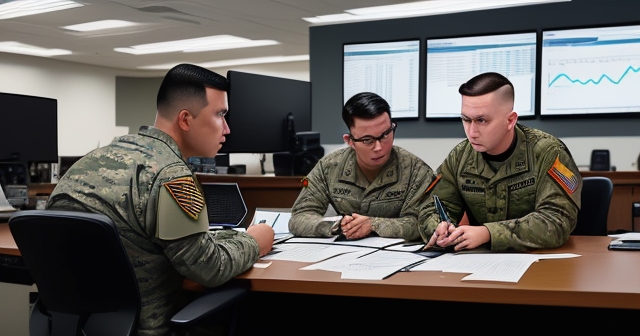 Army officers discussing modernization strategies