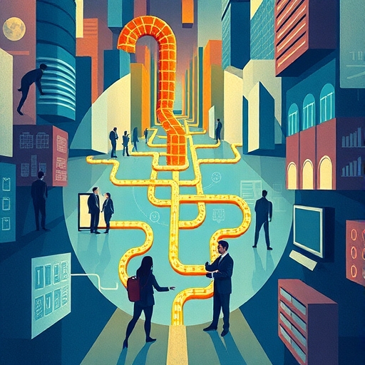 A dynamic scene of business negotiations between major firms