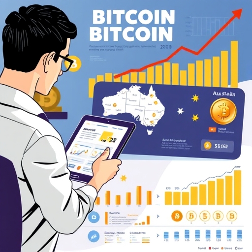 A person researching Bitcoin investment options in Australia.
