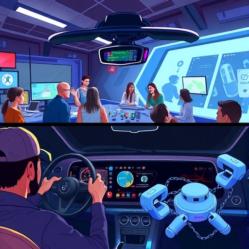 Conceptual illustration of the Metaverse featuring real-time virtual interactions.