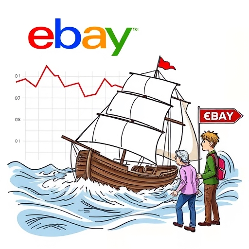 a ship navigating through stormy economic waters