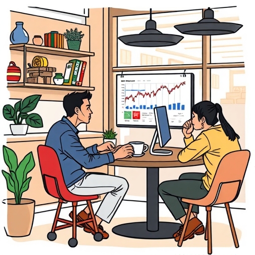diverse traders collaborating online
