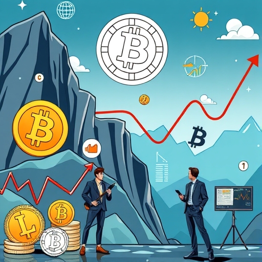 A dynamic financial landscape showcasing Litecoin ETF approval and halving events