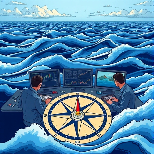 A vast ocean representing the forex market