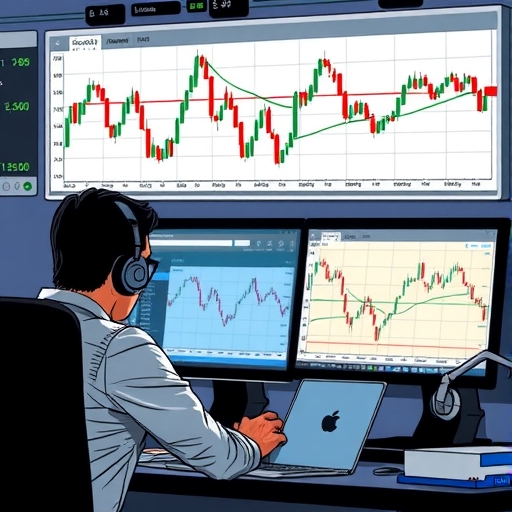 An illustration showing bullish and bearish divergences in trading.