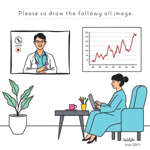 Patients using telehealth services at home