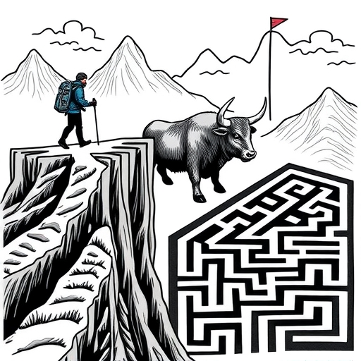A maze representing the complexity of financial markets