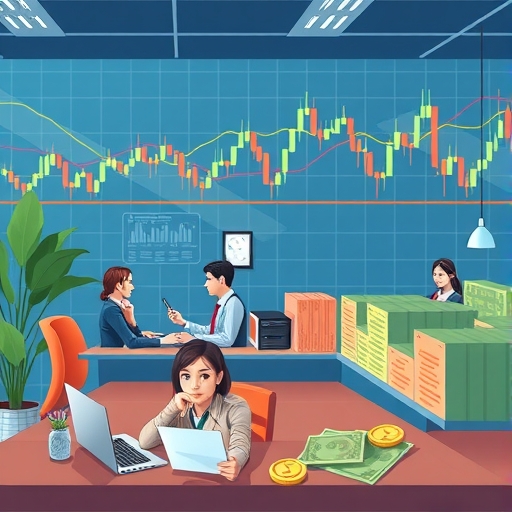 a forex trading chart with news headlines