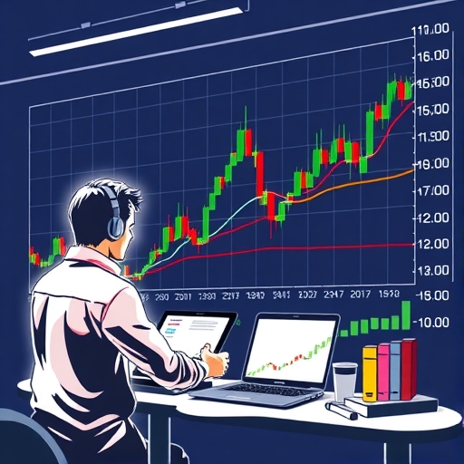 Market chart with retracement levels