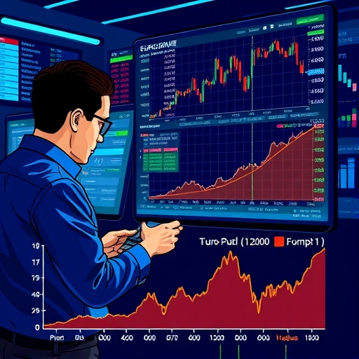 A trader analyzing Euro-Buxl Futures contracts in a digital trading environment